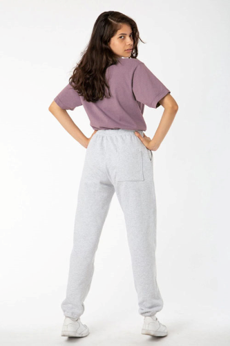 HF04gd | LA Apparel Heavy Fleece Sweatpants | Embroidered