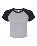 1201 | Bella + Canvas Women's Micro Rib Raglan Baby Tee | Embroidered
