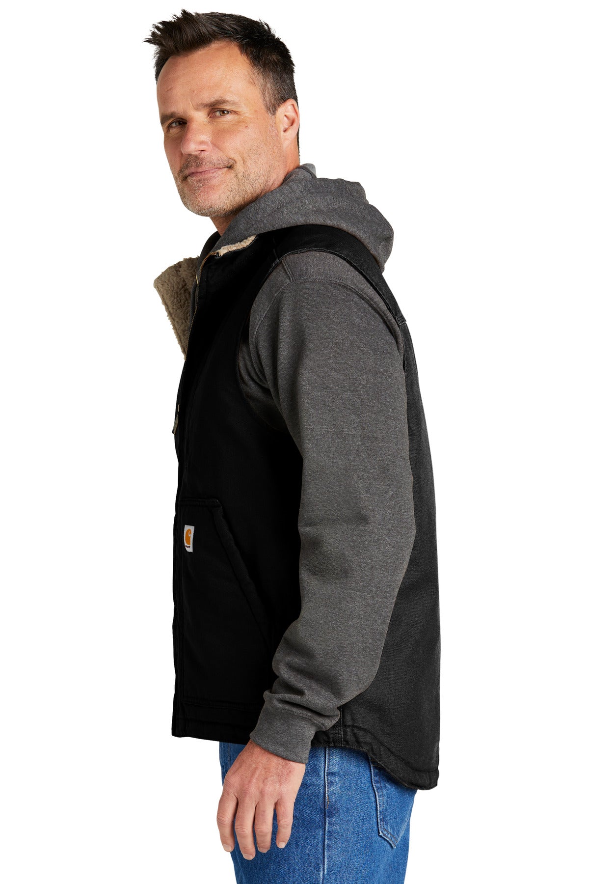 CT104277 | Carhartt Sherpa-Lined Mock Neck Vest | Embroidered