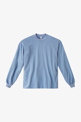 1807gd | LA Apparel Longsleeve Garment Dye Crew Neck T-shirt 6.5oz | Embroidered