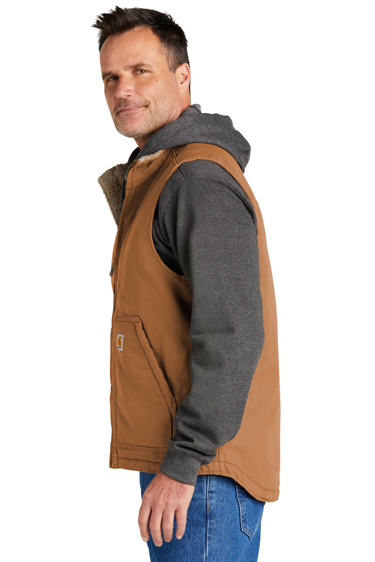 CT104277 | Carhartt Sherpa-Lined Mock Neck Vest | Embroidered
