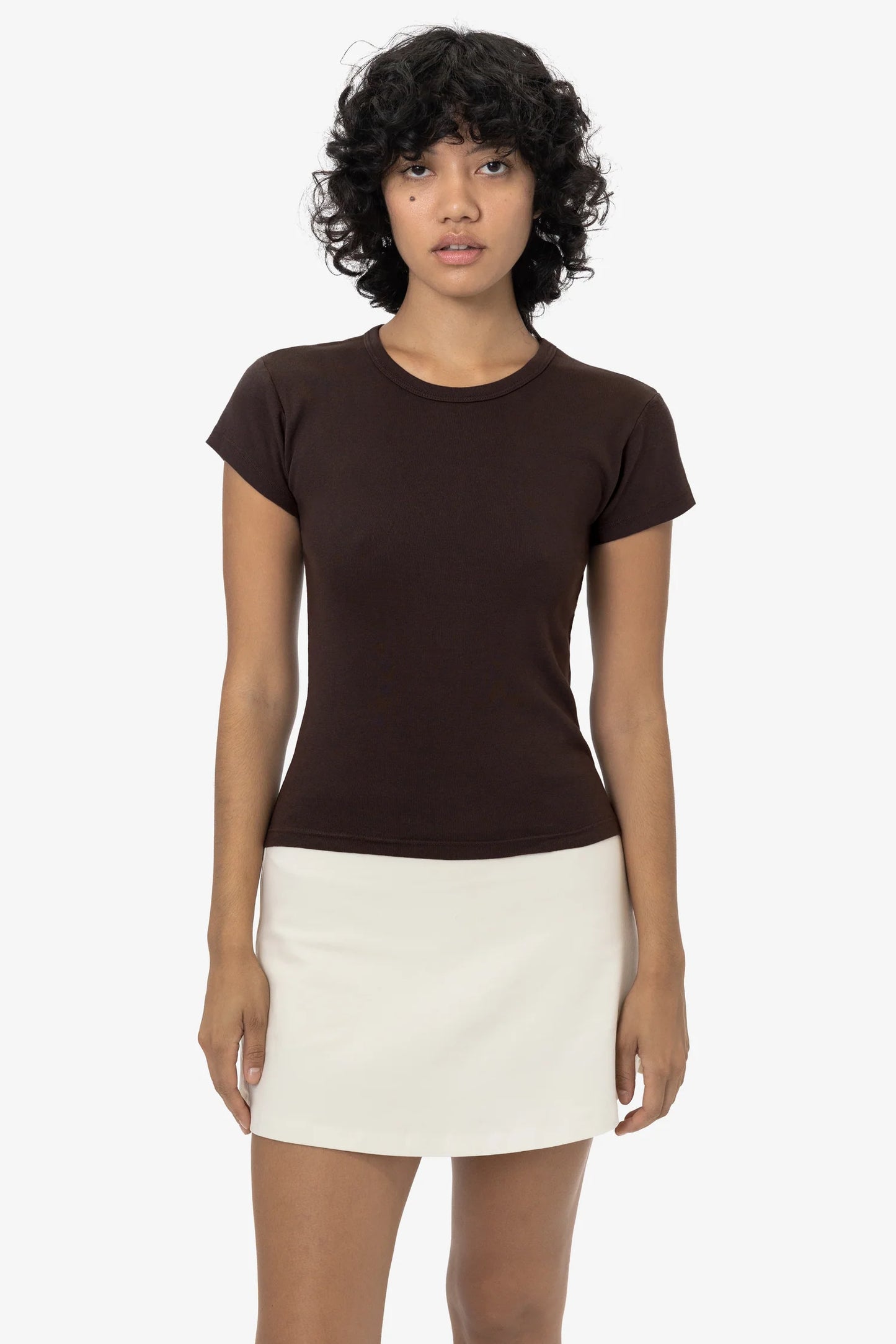 43021GD | Los Angeles Apparel Baby Tee | Embroidered