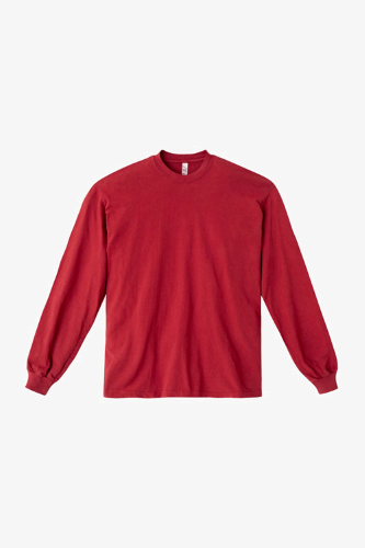 1807gd | LA Apparel Longsleeve Garment Dye Crew Neck T-shirt 6.5oz | Embroidered