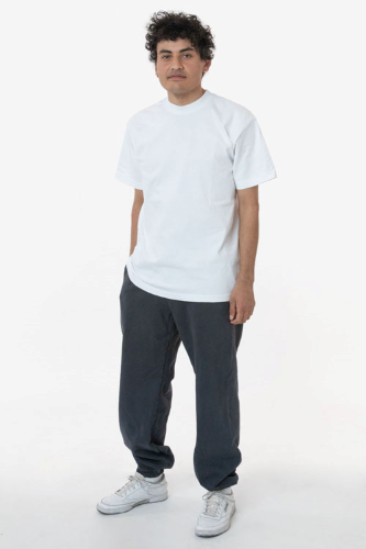 HF04gd | LA Apparel Heavy Fleece Sweatpants | Embroidered