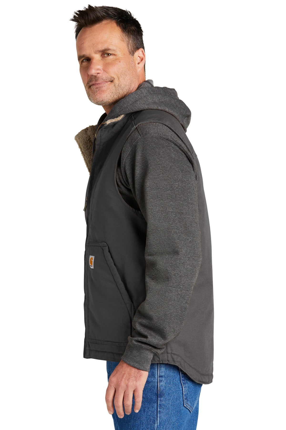 CT104277 | Carhartt Sherpa-Lined Mock Neck Vest | Embroidered