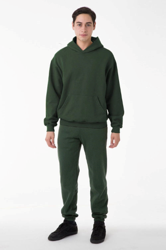 HF04gd | LA Apparel Heavy Fleece Sweatpants | Embroidered