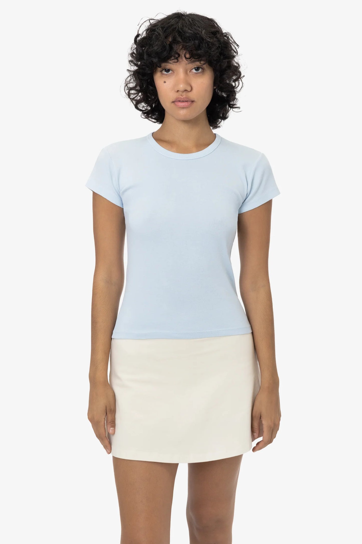 43021GD | Los Angeles Apparel Baby Tee | Embroidered