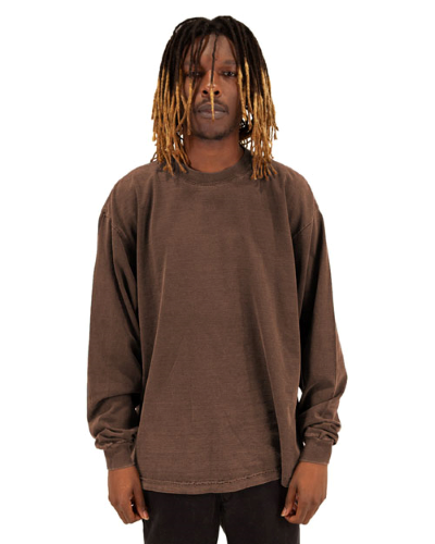 SHGDLS | Shaka Wear Men's Garment Dyed Long Sleeve T-Shirt | Embroidered