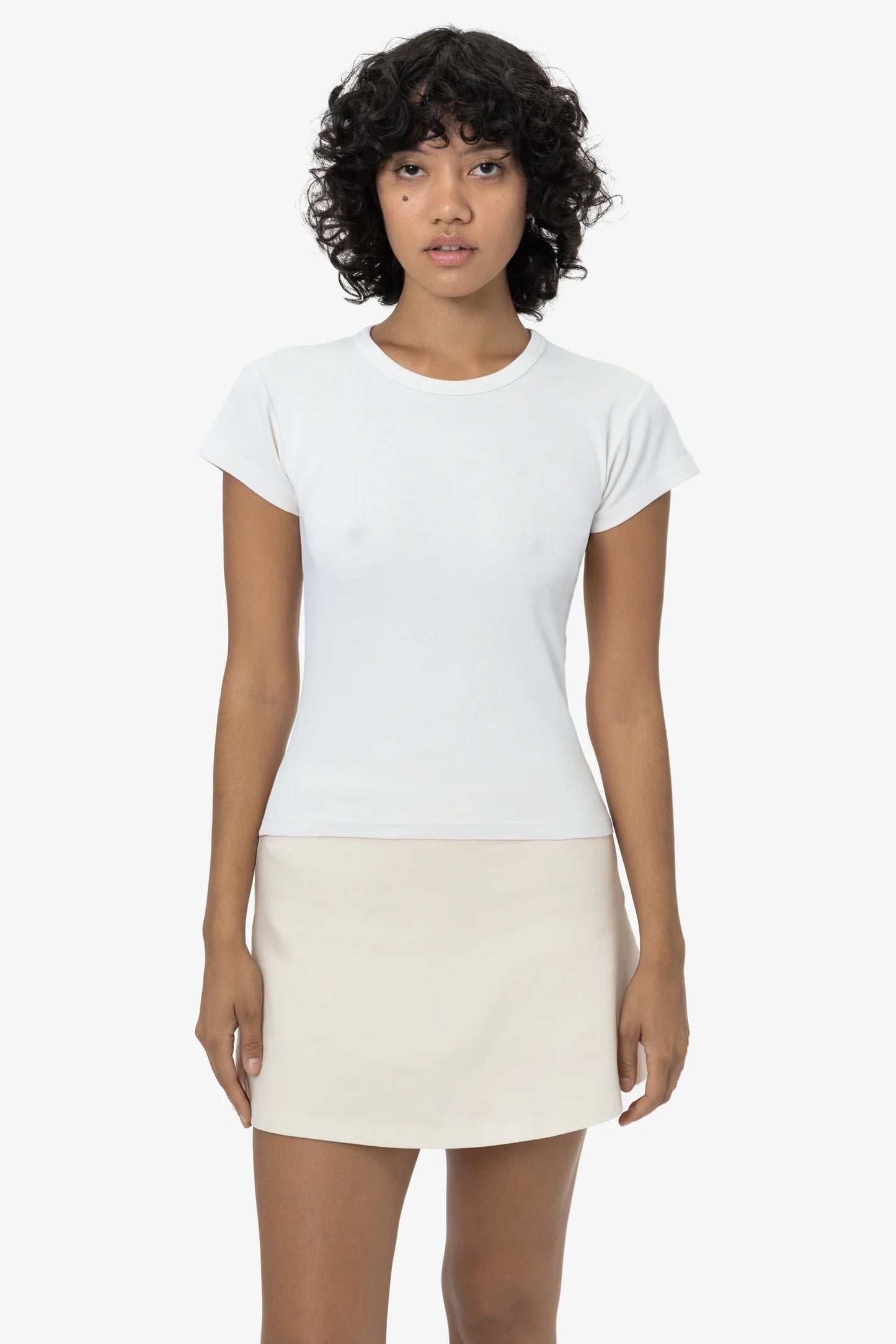 43021GD | Los Angeles Apparel Baby Tee | Embroidered
