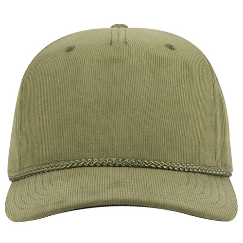 31-2 | OTTO CAP 5 Panel Mid Profile Corduroy Baseball Cap | Embroidered