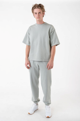 HF04gd | LA Apparel Heavy Fleece Sweatpants | Embroidered
