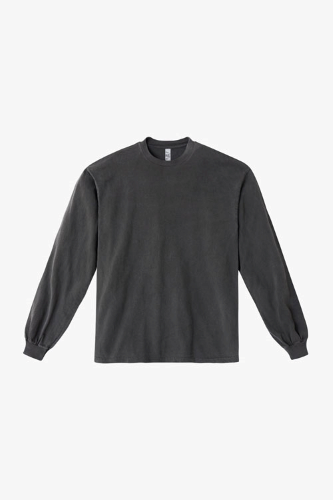 1807gd | LA Apparel Longsleeve Garment Dye Crew Neck T-shirt 6.5oz | Embroidered