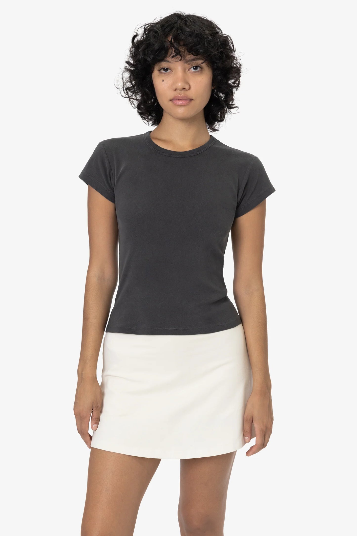 43021GD | Los Angeles Apparel Baby Tee | Embroidered