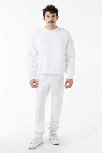 HF04gd | LA Apparel Heavy Fleece Sweatpants | Embroidered