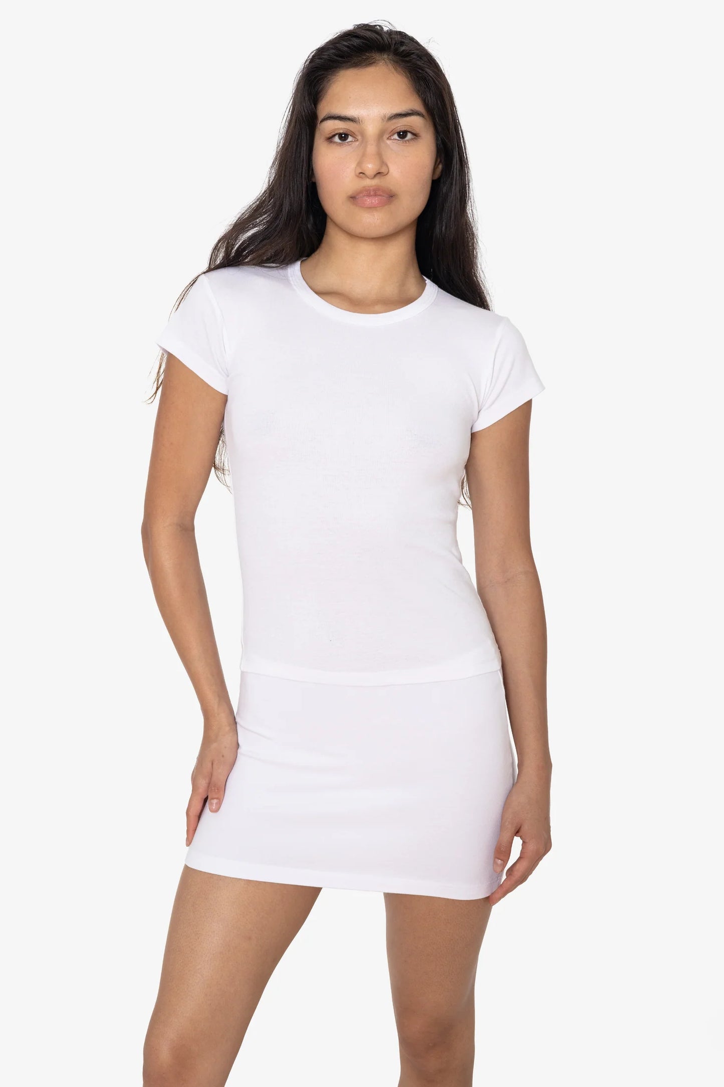 43021GD | Los Angeles Apparel Baby Tee | Embroidered