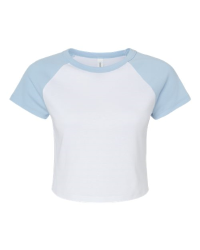 1201 | Bella + Canvas Women's Micro Rib Raglan Baby Tee | Embroidered