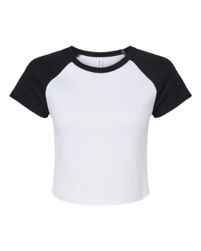 1201 | Bella + Canvas Women's Micro Rib Raglan Baby Tee | Embroidered