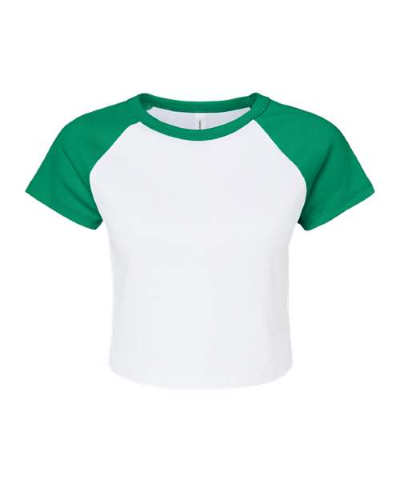 1201 | Bella + Canvas Women's Micro Rib Raglan Baby Tee | Embroidered