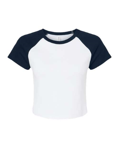 1201 | Bella + Canvas Women's Micro Rib Raglan Baby Tee | Embroidered