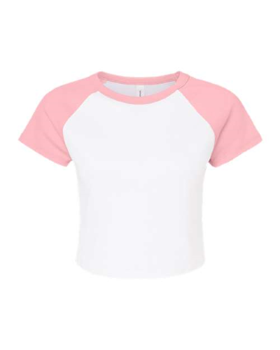 1201 | Bella + Canvas Women's Micro Rib Raglan Baby Tee | Embroidered