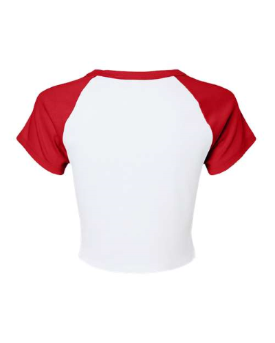 1201 | Bella + Canvas Women's Micro Rib Raglan Baby Tee | Embroidered