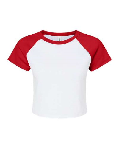 1201 | Bella + Canvas Women's Micro Rib Raglan Baby Tee | Embroidered