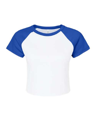 1201 | Bella + Canvas Women's Micro Rib Raglan Baby Tee | Embroidered