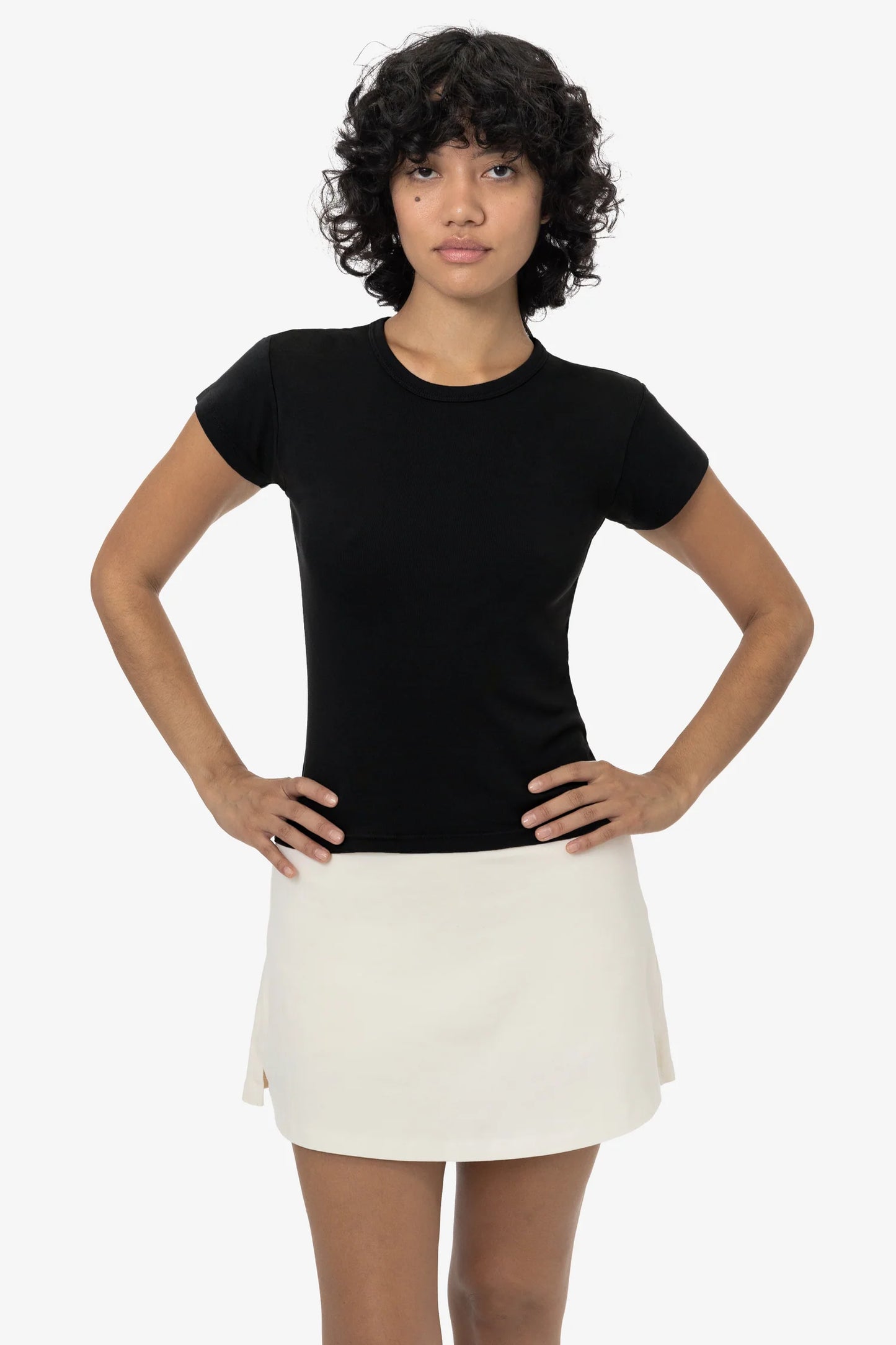43021GD | Los Angeles Apparel Baby Tee | Embroidered